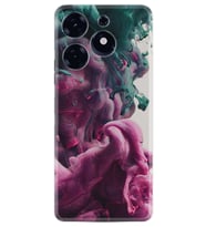 Spark 10 Pro Kılıf Resimli Desenli Baskılı Silikon Pink Green Cloud 1306
