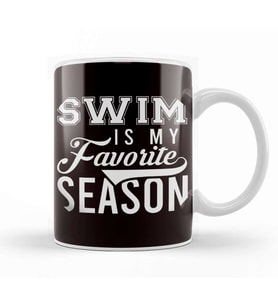 Favorite Swim Season Summer Vacation Swimmer Swimming Pool Kupa Bardak Porselen