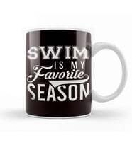 Favorite Swim Season Summer Vacation Swimmer Swimming Pool Kupa Bardak Porselen