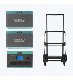 ANTFEA H2400 Pro Taşınabilir Güç + 2 adet BH2400 Yedek Batarya + H2400 Römorku [ 2.4 kW / 8 kWh ]