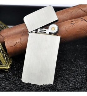 Kuboy Vintage Çakmak Benzinli Slim Çakmak Gümüş Renk (Taş)