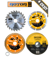 6'lı Disk seti 125x22,23 Metal+Seramik+Ahşap 6 parça (Sarı)