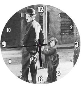 Cakatablo The Kid Charles Chaplin ve Jackie Coogan Duvar Saati