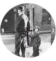 Cakatablo The Kid Charles Chaplin ve Jackie Coogan Duvar Saati