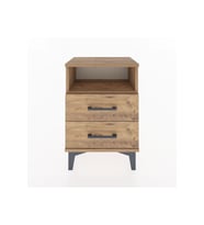 Arges Komodin Tek Raflı 2 Çekmeceli 44x30x64 Çam-Çam