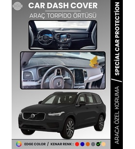 VOLVO XC90 TORPİDO ÖRTÜSÜ (2015-2024) Torpido Örtüsü Panel Halısı Torpido Koruma Tam Uyum UV Koruma