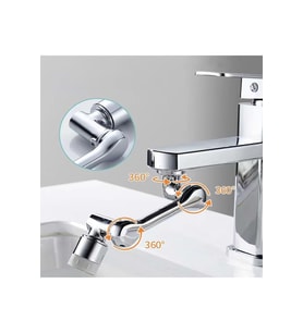 HyMark 1080 Derece Dönebilen Evrensel 2 Modlu Robotik Kol Mutfak Banyo Musluk Başlığı