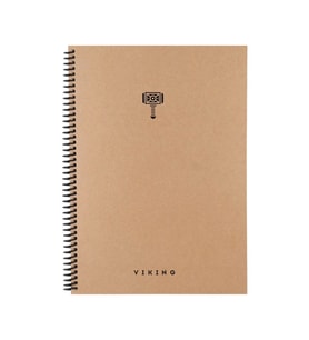 Kc 20x28 100 Yaprak Kareli Sert Kapak Spiralli La Plume Viking Defter (1 Adet)