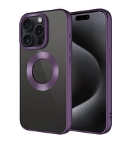 Apple iPhone 15 Pro Max Kılıf Tek Kamera Çerçeveli Logo Gösteren Zore Omega Kapak
