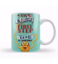 Adventure Time Lettering Sorta Good Kupa Bardak Porselen