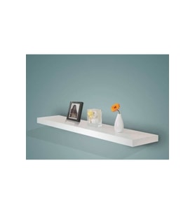 120 X 15 Gizli Bağlantılı Duvar Rafı ( Mat Beyaz )