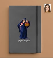 Kişiye Özel Kadın Model 13x21 Gri Defter-32