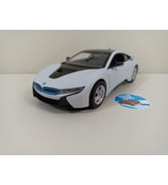 BMW İ8 1:24 Metal Model Araba Lisanslı ( ÖZEL PLAKALI ) (Beyaz)