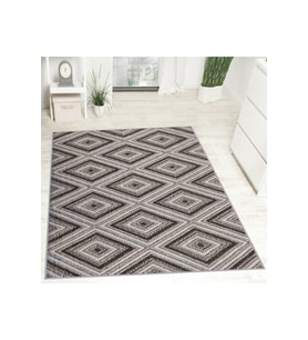 Rovigo Home Dijital Baskı Yıkanabilir Kaymaz Taban Salon Halısı  RVG1922 (Bordo)
