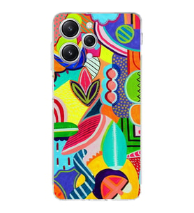 PrintiFy Xiaomi Redmi 12 ile Uyumlu Retro Color 6  Kamera Korumalı Şeffaf  Kılıf