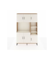 Arges Dolap 10 Raflı 6 Kapaklı 132x30x195 Çam-Aytaşı/Aytaşı