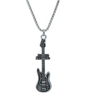 Avenged Sevenfold Elektro Gitar Örme Zincir Kolye - Gümüş Kaplama - Erkek Kadın Kolye - No:1562