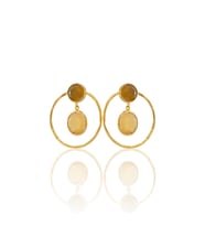 Kadir Jewellery 22 Ayar Altın Kaplama Kadın Halka Küpe -El İşçiliği Ve Hipoalerjenik Küpe