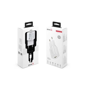 Zore Metro Serisi ZR-TC01 Lightning 2 in 1 Şarj Seti (Beyaz)