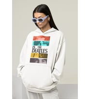 The Beatles Müzik Grubu Baskılı Unisex Oversize Hoodie