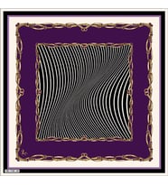 Zincirli Zebra Desen Black Seri Twill Eşarp Eşarp Askısı ile Birlikte 90x90 cm M