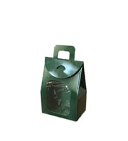 Kına Ve Çerez Çantası Pencereli Karton 7.5X11X4 (20 Adet)  Yeşil