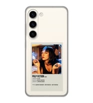 Samsung Galaxy S23 Uyumlu Pulp Fiction Minimalist Poster Desenli Şeffaf Telefon Kılıfı