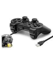 Pc Uyumlu Kablolu Usb Gamepad Oyun Kolu - Siyah W201S