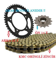 Yamaha Yzf R25 - Mt25 Zincir Dişli Seti Oringli Zincir (43T-14T)_Supermoto (Renksiz)