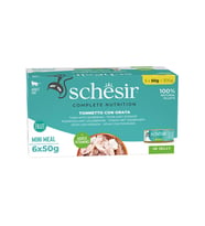 Schesir Jöle İçinde Ton Balığı ve Çipuralı Yetişkin Kedi Konservesi 6x50gr