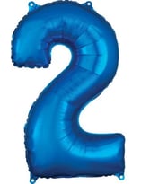 Folyo Balon Mavi 2 Rakam 80 Cm