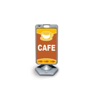 Cafe  Reklam ve Yönlendirme Uyari Dubasi A Tabela Gri
