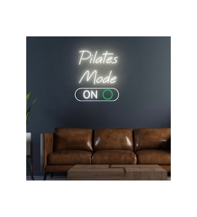 Pilates Mode ON Yazılı Neon Tabela