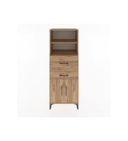 Hyperion Dolap 3 Raflı 2 Çekmeceli 2 Kapaklı 60x44x163 Çam-Çam