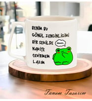 Tanem Nakite Çevirmem Lazım Tasarımlı Baskılı T Kupa Bardak