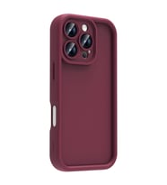 iPhone 16 Pro Max Kılıf Kamera Korumalı Ananas Silikon Kapak (Mürdüm)