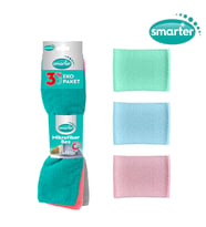 SMARTER 3 LÜ MİKROFİBER TEMİZLİK BEZİ + 3 LÜ PRATİK SÜNGER