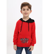 Toontoy Erkek Çocuk Baskılı Sweatshirt (Kırmızı)