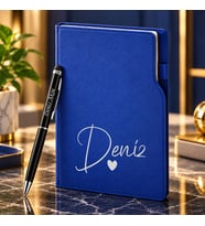 BK Gift Kişiye Özel 374 Termo Deri Tarihli Ajanda & Siyah Touch Pen Tükenmez Kalem-12