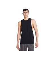 Under Armour UA LEFT CHEST CUT OFF TANK Erkek Antrenman Atleti 1329286-001 Siyah