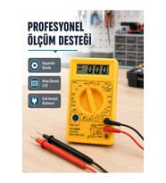 Dijital Multimetre Ölçü Aleti AC DC Ölçüm LCD Ekranlı