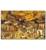 Cakatablo  Kahverengi Köy Boyama Pieter Bruegel MDF Tablo