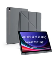 Samsung Galaxy Tab S10 Lite S10 FE S9 FE S9 11inç Kılıf Kalem Bölmeli Trifolding