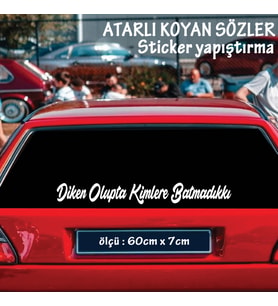 diken olupta, Oto ön arka cam yazıları - özlü espirili komik türkçe koyan sözler
