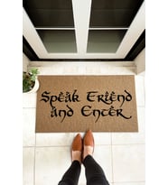 Speak Friend and Enter Lord of Rings Paspas Yüzüklerin Efendisi Paspas (Standart)