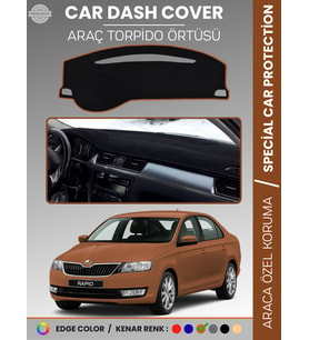 SKODA RAPİD (2013-2017) Torpido Örtüsü Ön Göğüs Halı Torpido Koruma Tam Uyum Kaymaz UV Koruma