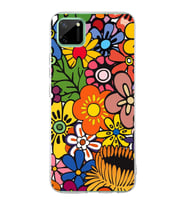 PrintiFy Realme C11  ile Uyumlu 1mm Slim Fit Retro Renkler 2 Baskılı Şeffaf  Kılıf