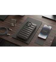 iPhone 14 Pro Max Uyumlu, Darbe Emici Kabartmalı Tasarım Premium Silikon Telefon Kılıfı - Siyah