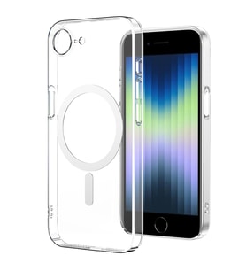iPhone 16E Kılıf İnce Ve Sert Yapılı Şeffaf Magsafe Silikon Kapak RYC/London (Renksiz)