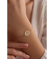 Kişiye Özel 925 Ayar Gümüş Şık Korsan Figürlü Bileklik (Gold)